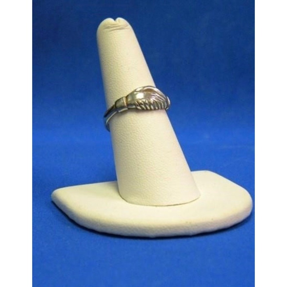 James Avery Friendship Ring Sterling Silver Retired Handshake Size 7.5 - Picture 4 of 8